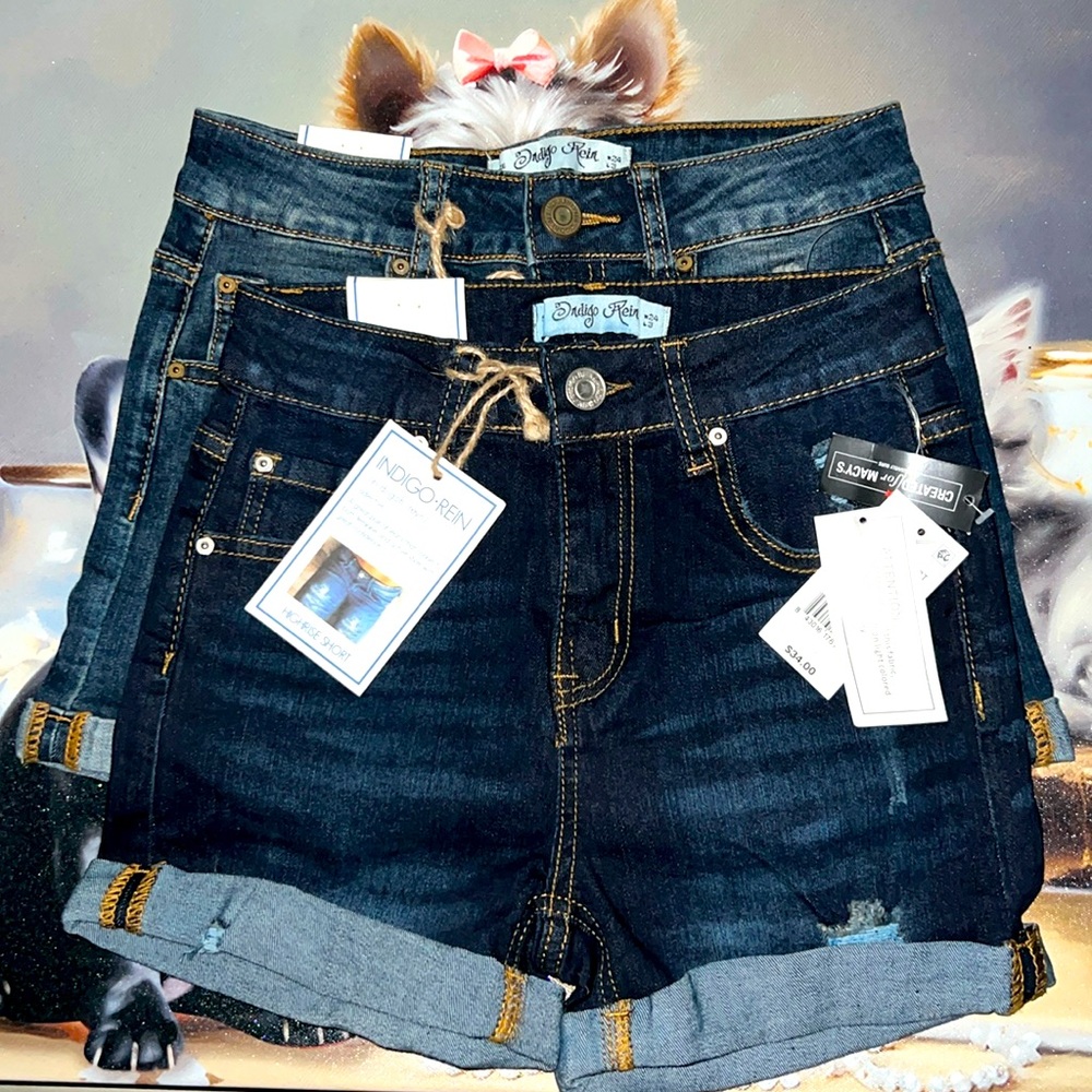 2 for $20 Indigo Rein Shorts HighRise shorts size 1
